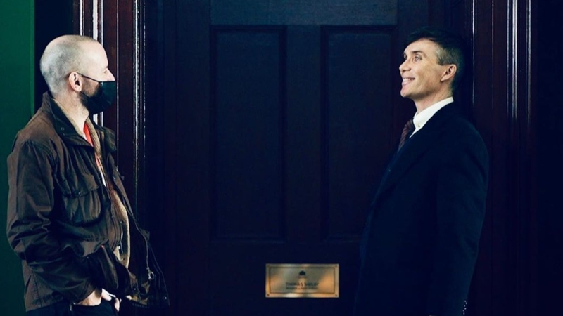 Cillian Murphy filming Peaky Blinders, image via Anthony Byrne/Instagram