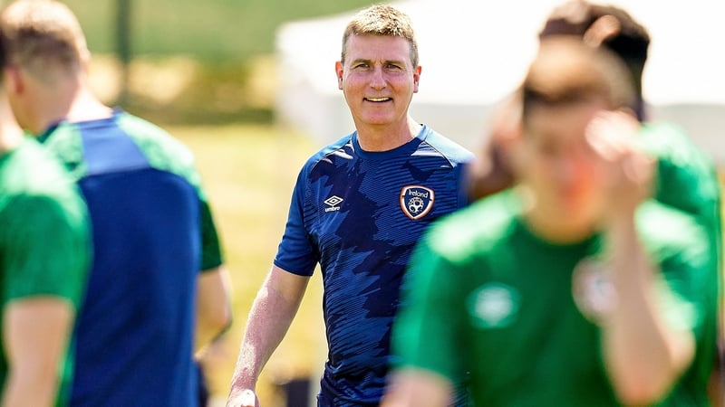 Stephen Kenny during Ireland training in Girona