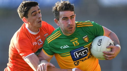 Paddy McBrearty (right) kicked eight points