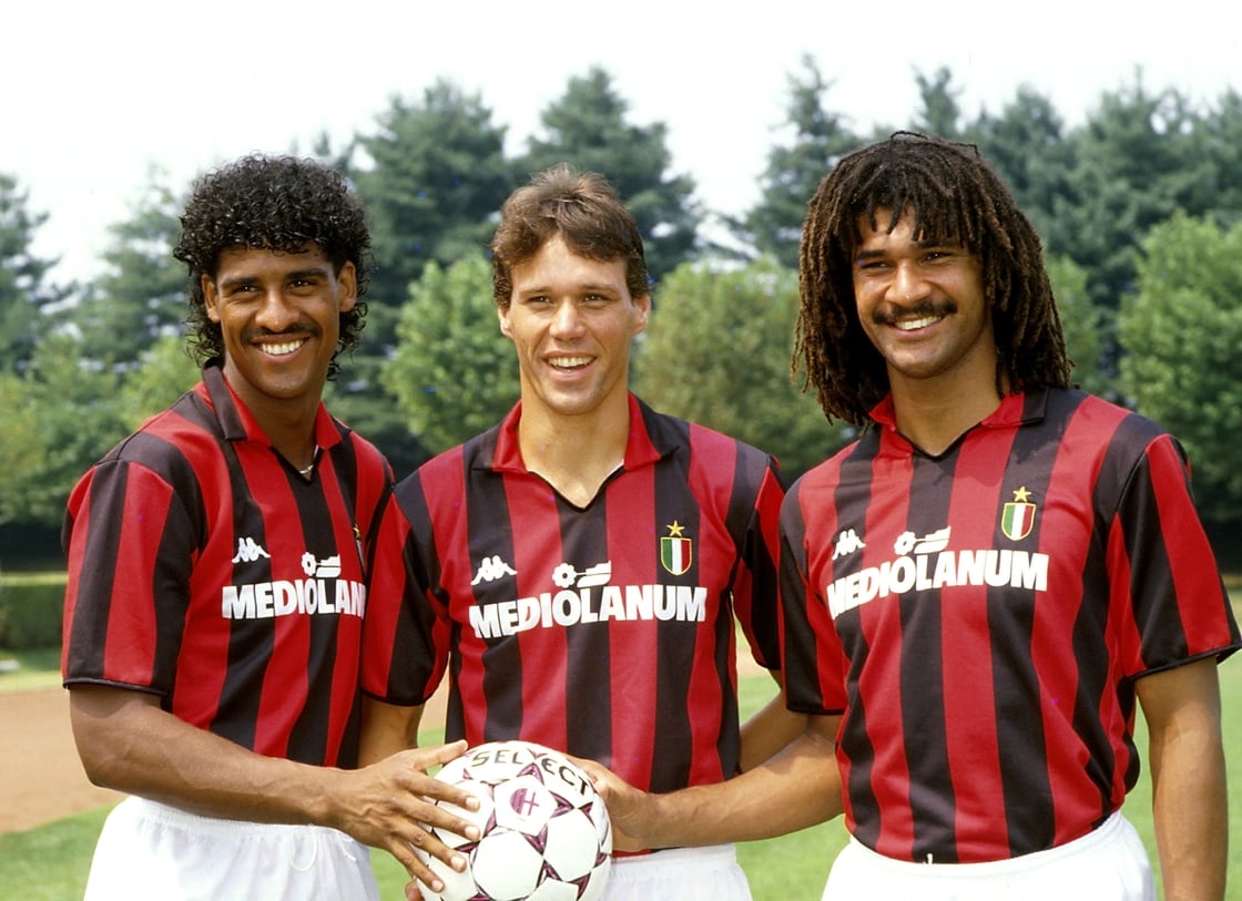 Rijkaard, would join Van Basten and Gullit at AC Milan in 1988