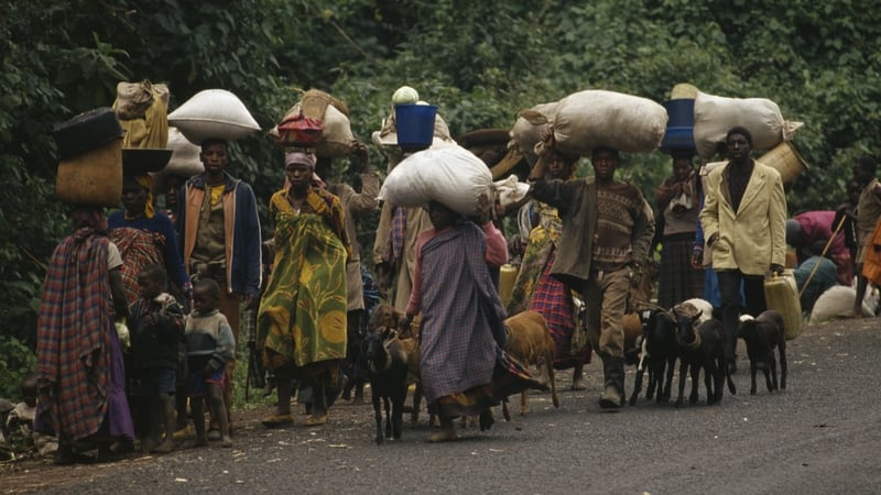 Thousands of people fled the genocide in 1994