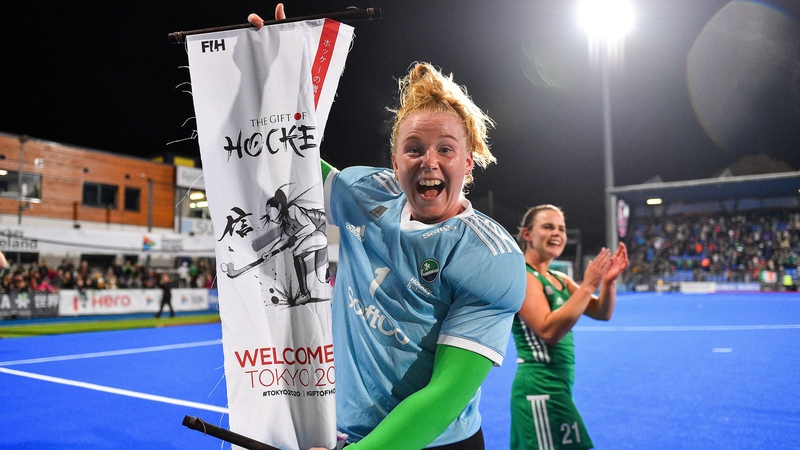 Ayeisha McFerran celebrates after Ireland sealed qualification for the Tokyo Games in November 2019