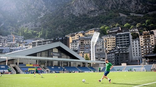 Ireland trained at the mountaintop stadium on Wednesday