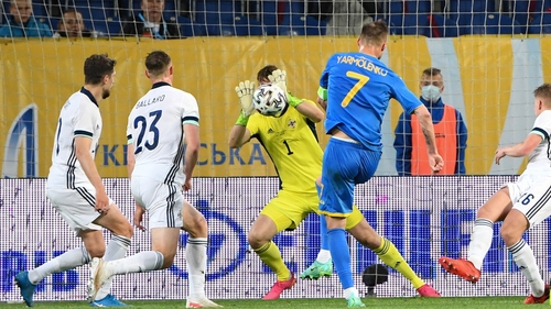 Northern Ireland lost narrowly to an early Oleksandr Zubkov goal tonight