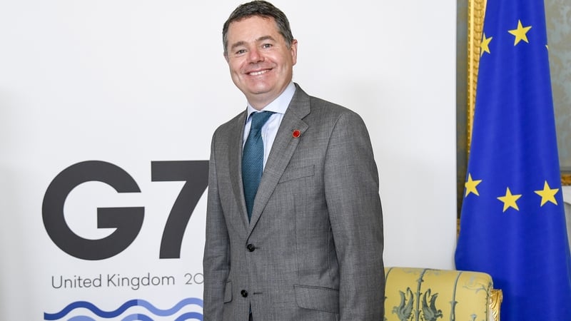 Minister for Finance Paschal Donohoe at the G7 meeting in London