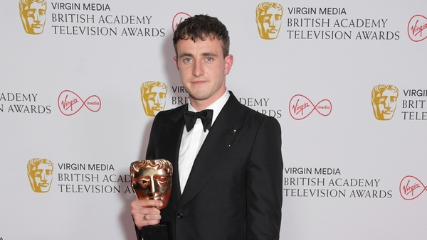 Paul Mescal with his Leading Actor Bafta Award
