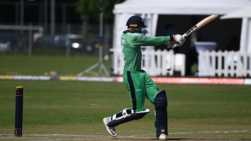Harry Tector in batting action against the Dutch