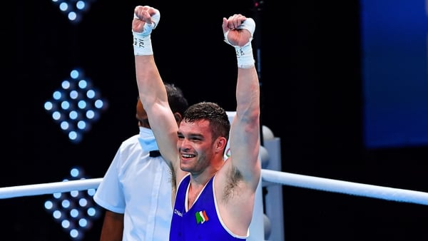 Emmet Brennan celebrates his win over Swede Liridon Nuha