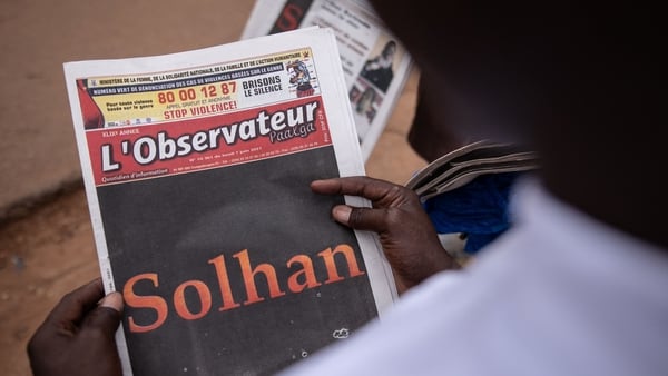 The UN refugee agency said thousands of children were among those who fled Solhan village, near the border with Niger and Mali, after gunmen stormed in on Saturday, massacring civilians