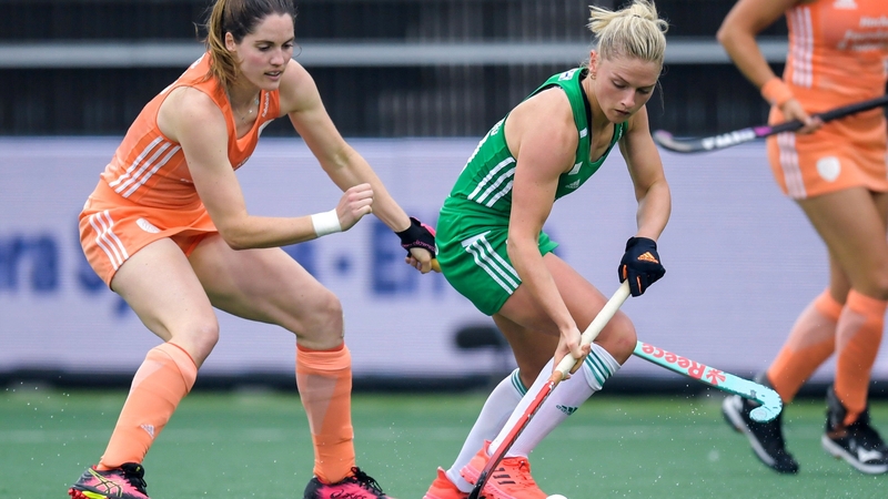 Chloe Watkins in action against the Netherlands earlier in the tournament