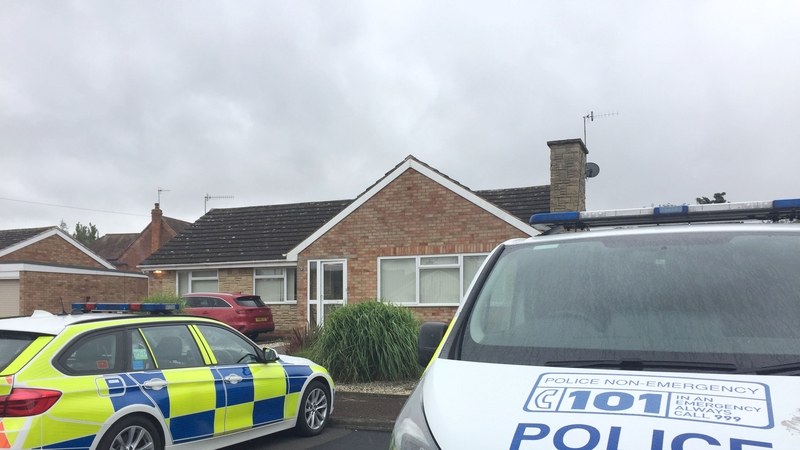 West Mercia Police officers searching a property in Kempsey, Worcestershire, in 2019 where the woman's body was found