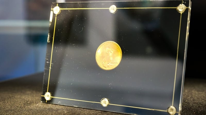 The $20 coin was designed by Dublin-born sculptor Augustus Saint-Gaudens