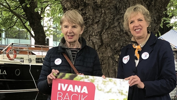 Ivana Bacik and her mother Rina at today's launch