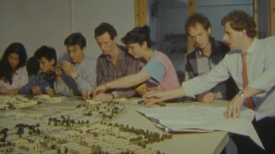 Gerard Crowley and staff at work in Bray (1986)
