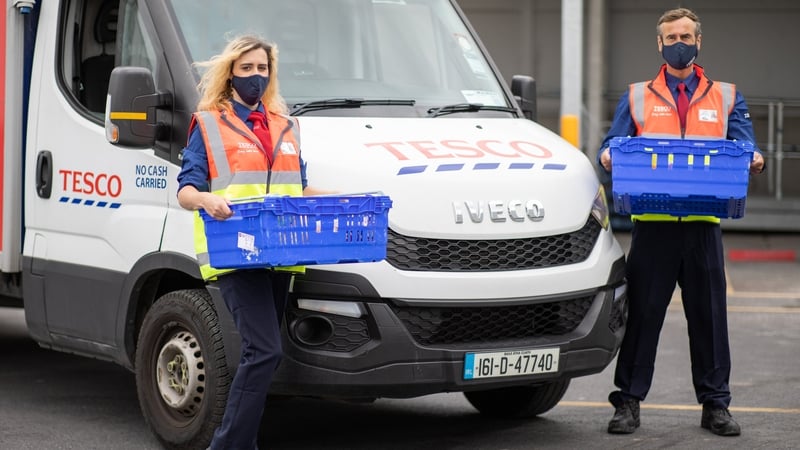 Tesco has reported a sharp slowdown in underlying sales growth in its first quarter