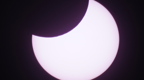 The eclipse as seen in Blanchardstown in west Dublin (Pic: Tony Gannon, Astronomy Ireland)