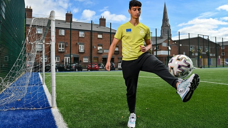 Tareq Altourk at the launch of the Football for Unity Festival