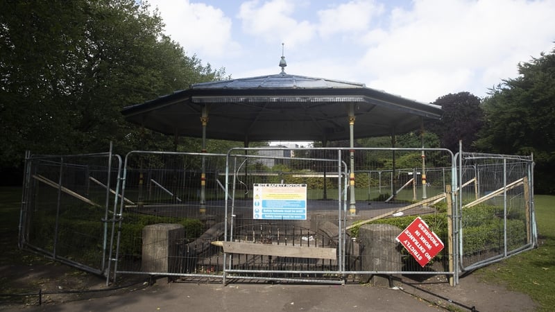 The bandstand in St Stephen's Green had to be closed off during Covid restrictions due to anti-social behaviour