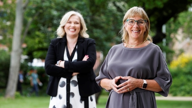 Tje CEO of European Movement Ireland, Noelle O'Connell, and its new chair Julie Sinnamon