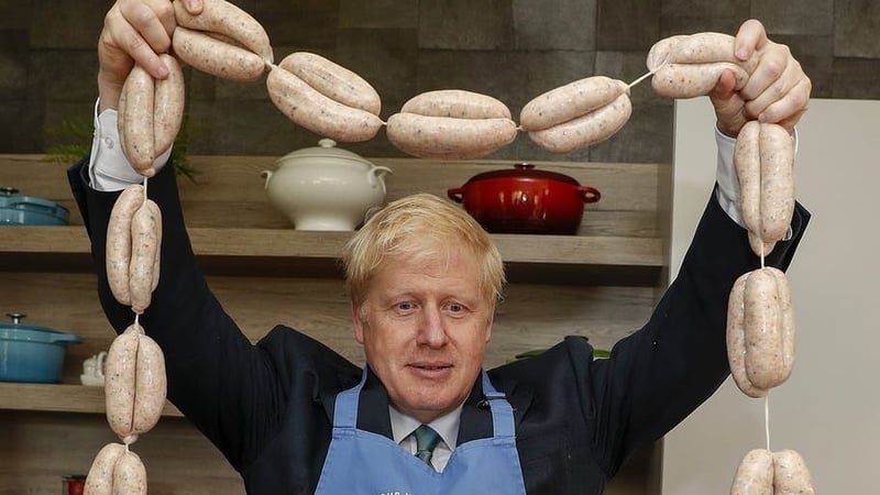 Bangers and Boris. Photo: Darren Staples/EPA-EFE