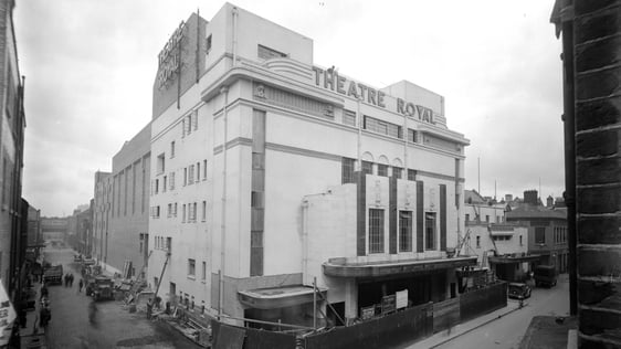The 'New' Theatre Royal in Dublin's city centre before opening, Hawkins Street, Dublin 1935. (Cashm…