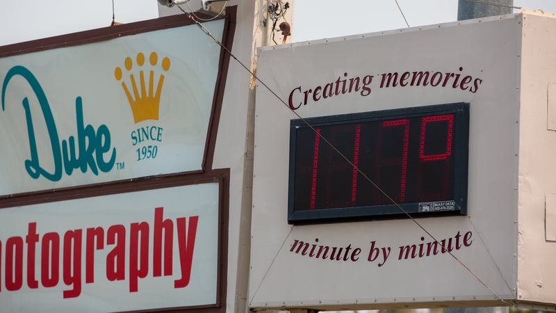 Temperatures in Phoenix Arizona top 117F (47.2C)