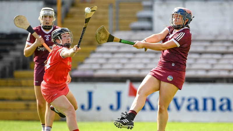 Sarah Healy (R) makes a clearance against Cork last weekend