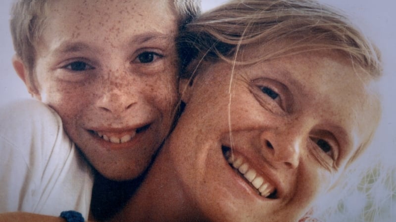 Sophie Toscan du Plantier and her son, Pierre-Louis