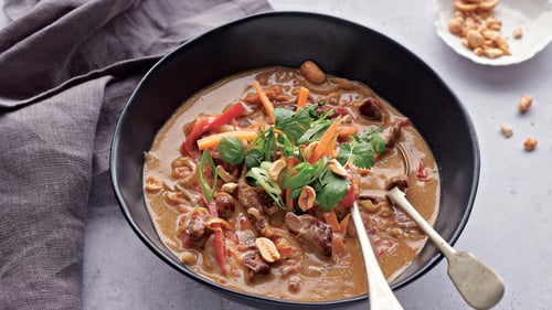 Beef satay with shredded carrot from Trisha's 21-Day-Reset.