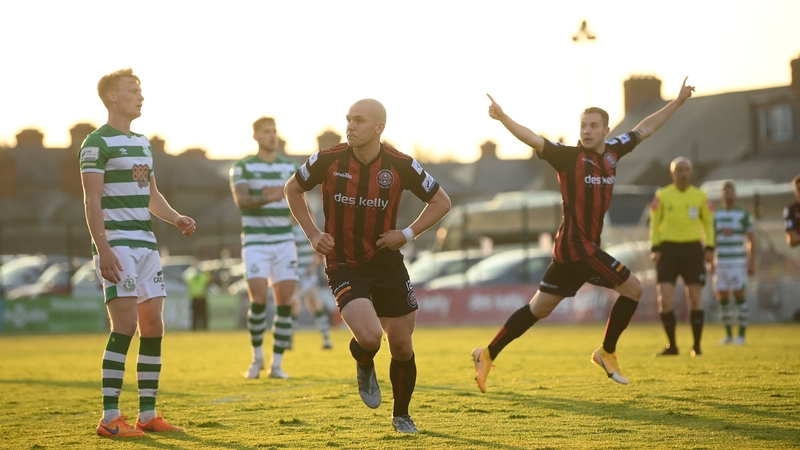 Georgie Kelly turns away after scoring the only goal