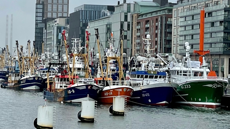 The flotilla made its way upriver and the fishermen delivered a letter to the Taoiseach at the National Convention Centre