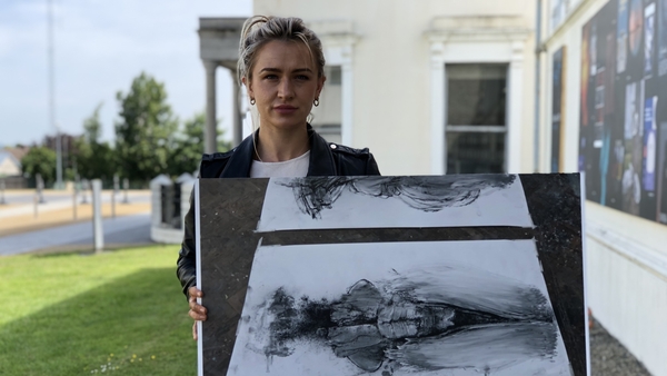 Fine Art graduate Mollie McCullough from Dublin displays an image of her final year project