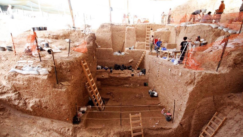 Excavations in the quarry of a cement plant near the central city of Ramla uncovered prehistoric remains that could not be matched to any known species from the Homo genus