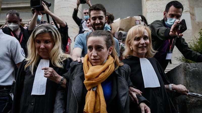 Valerie Bacot (C) walked free from court as she has already served a year in detention