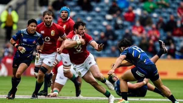 Robbie Henshaw bagged a try in the British and Irish Lions' 28-10 win over Japan