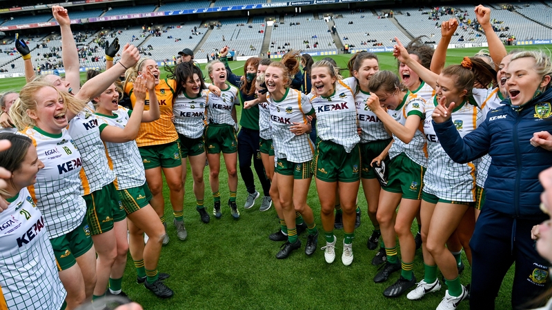 Meath celebrate their league final triumph