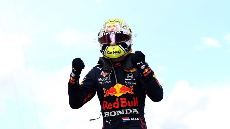 Verstappen celebrates in parc ferme
