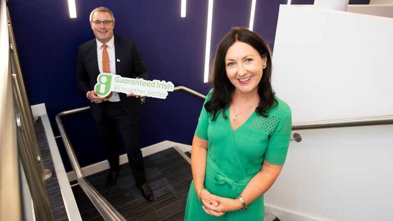 Patrick Farrell, from Permanent TSB and Brid O'Connell from Guaranteed Irish