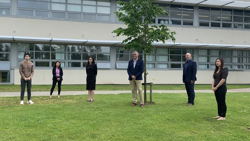 Students and staff at IT Carlow this afternoon