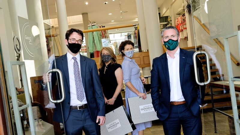Ross O'Colmain, Department Manager, Enterprise Ireland, Derbhil Geoghegan, Director, Geoghegans of Navan, Siobhan Geoghegan, Managing Director, Geoghegans of Navan and Minister Damien English