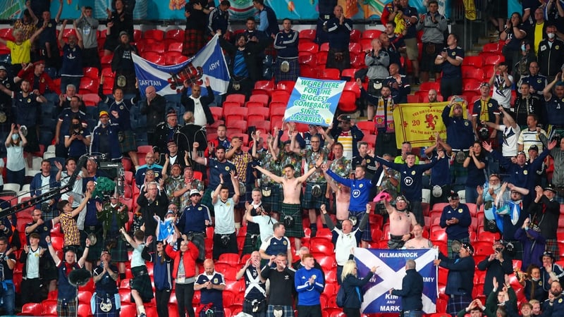 Scotland fans at Wembley for the group match against England