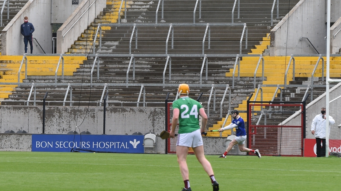 Patrick Collins watches on in the stand during Ger's debut against Westmeath in the league