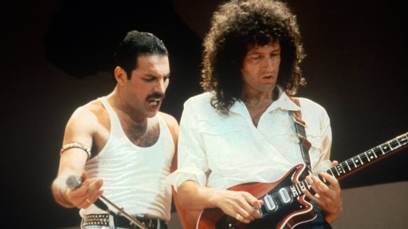 Freddie with Brian May: "It now seems like Freddie is with us."