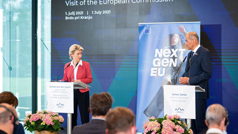 Tense news conference involving Ursula von der Leyen and Janez Janša