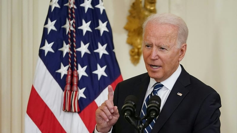 Mr Biden hosted the event to welcome 21 newly sworn-in citizens to the US as part of this weekend's Independence Day celebrations