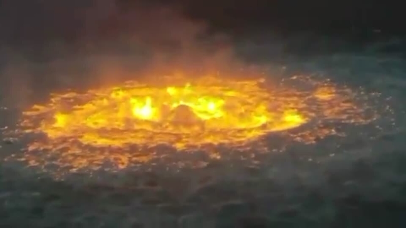 According to Pemex, the fire took more than five hours to fully put out (Pic: Reuters/Mexican Coast Guard/Navy)