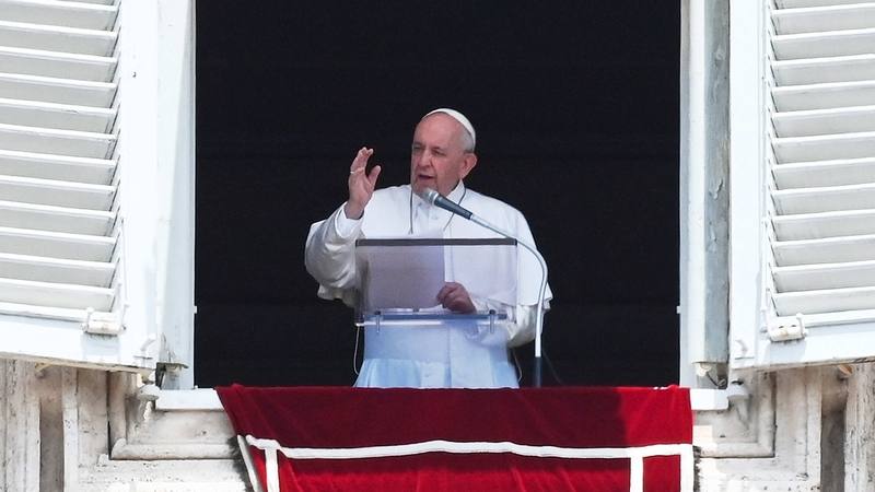 Pope Francis delivered his traditional Sunday prayer this morning