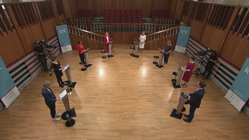 Candidates take part in a debate on RTÉ's The Week in Politics