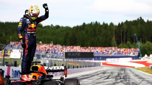 Max Verstappen celebrates