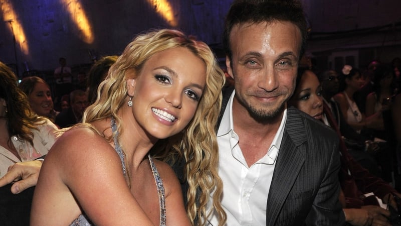 Britney Spears and Larry Rudolph pictured in 2008 at the MTV Video Music Awards